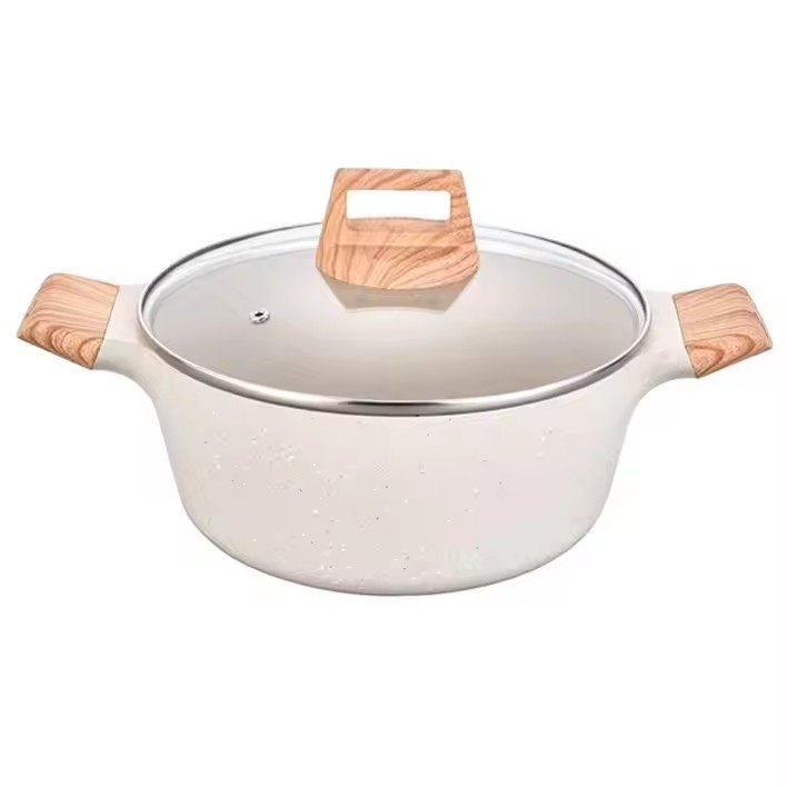 Fonte 26m 28cm 30cm faisant cuire la marmite en aluminium antiadhésive de casserole