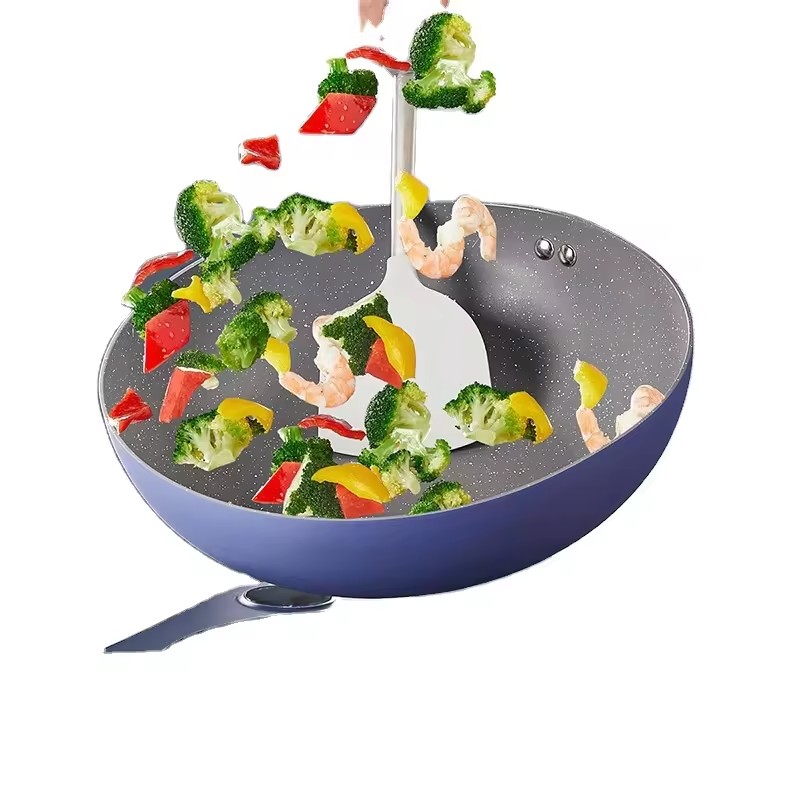 Marmite antiadhésive en pierre de riz et de blé, ensemble d'ustensiles de cuisine, ensemble complet de marmite à fond plat pour la maison