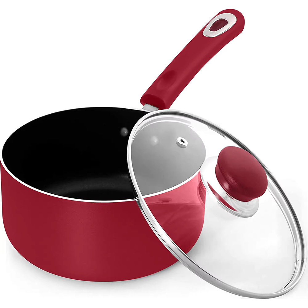 18cm 20cm 22cm 24cm 26cm Taille de logo personnalisé Casserole antiadhésive pour sauce au lait avec couvercle